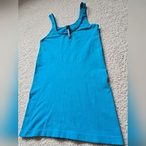 🌈 Aritzia Talula Babaton Bright Mermaid Blue Turquoise Nylon & Spandex Tank S